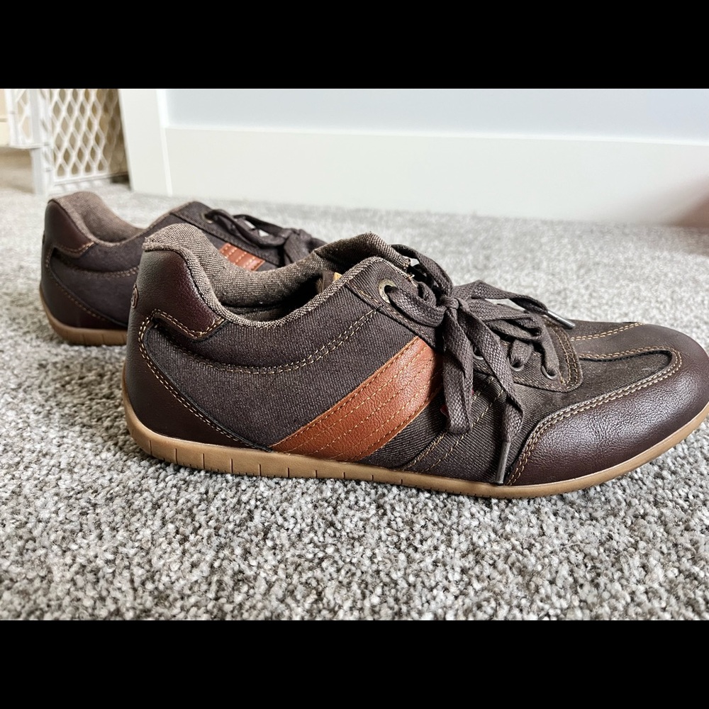 Brown sneakers